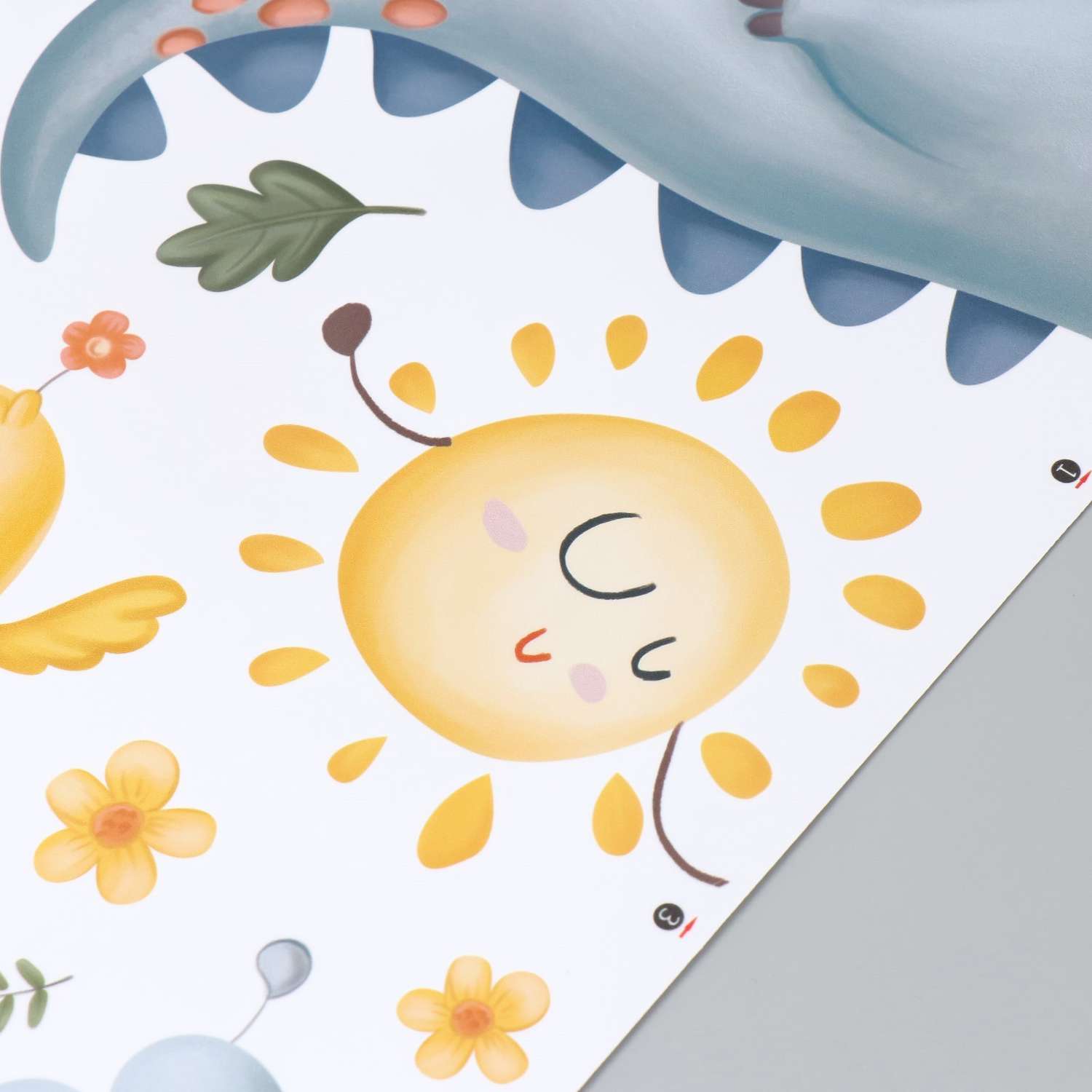 Наклейка Zabiaka пластик интерьерная цветная «Зверушки на прогулке» набор 2 листа - фото 3