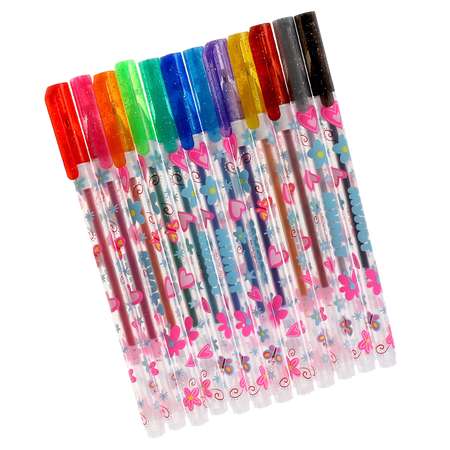 Ручки гелевые Умка Мульт с блёстками 12 цветов 329089