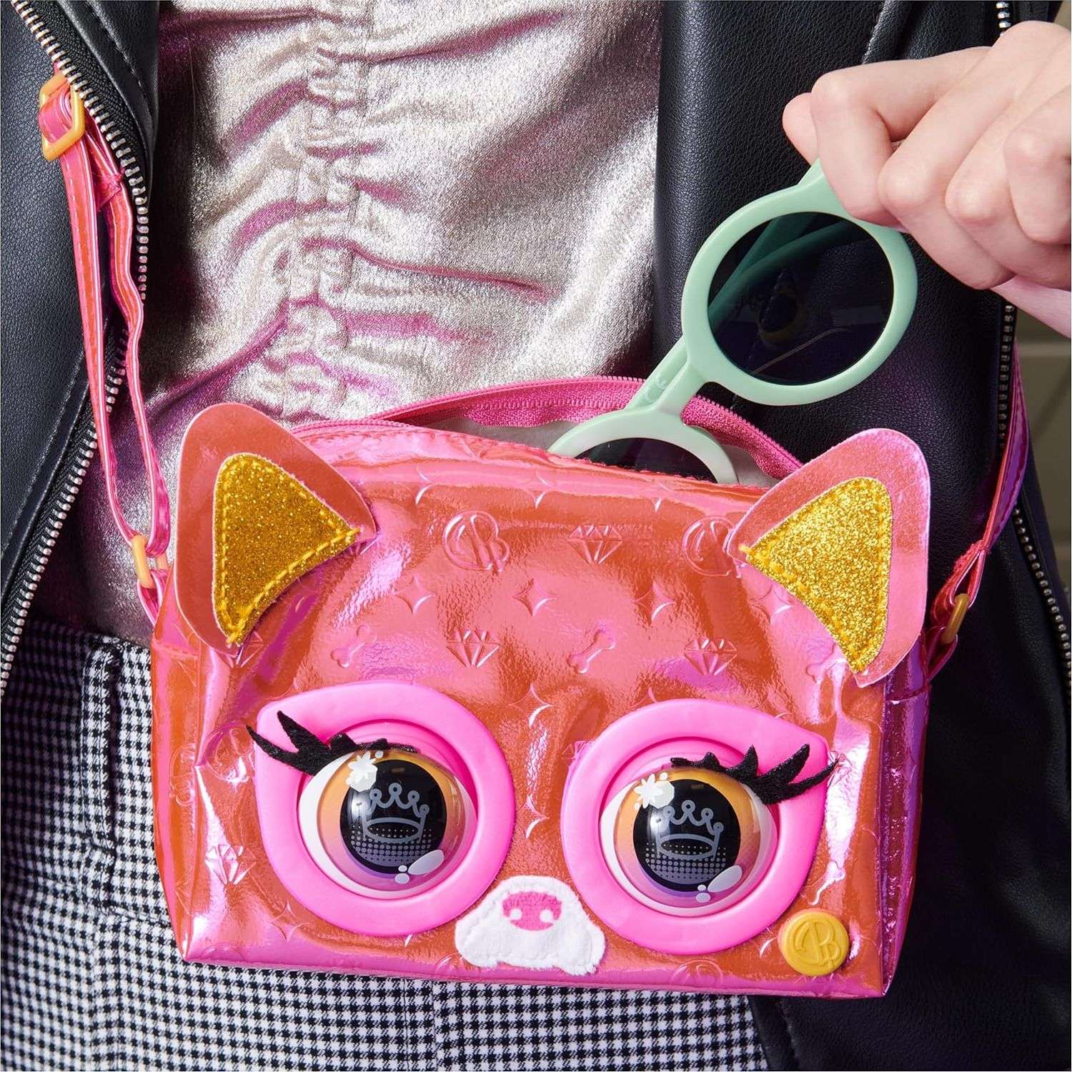 Сумка Purse Pets Розовая кошечка Металлик 6065589 - фото 5