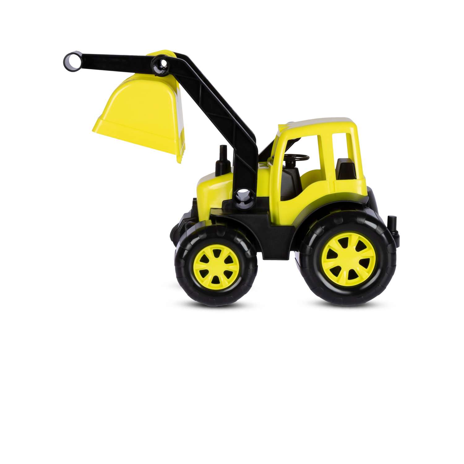 Машинка ДЖАМБО Трактор с ковшом желтый JB5300686 - фото 10