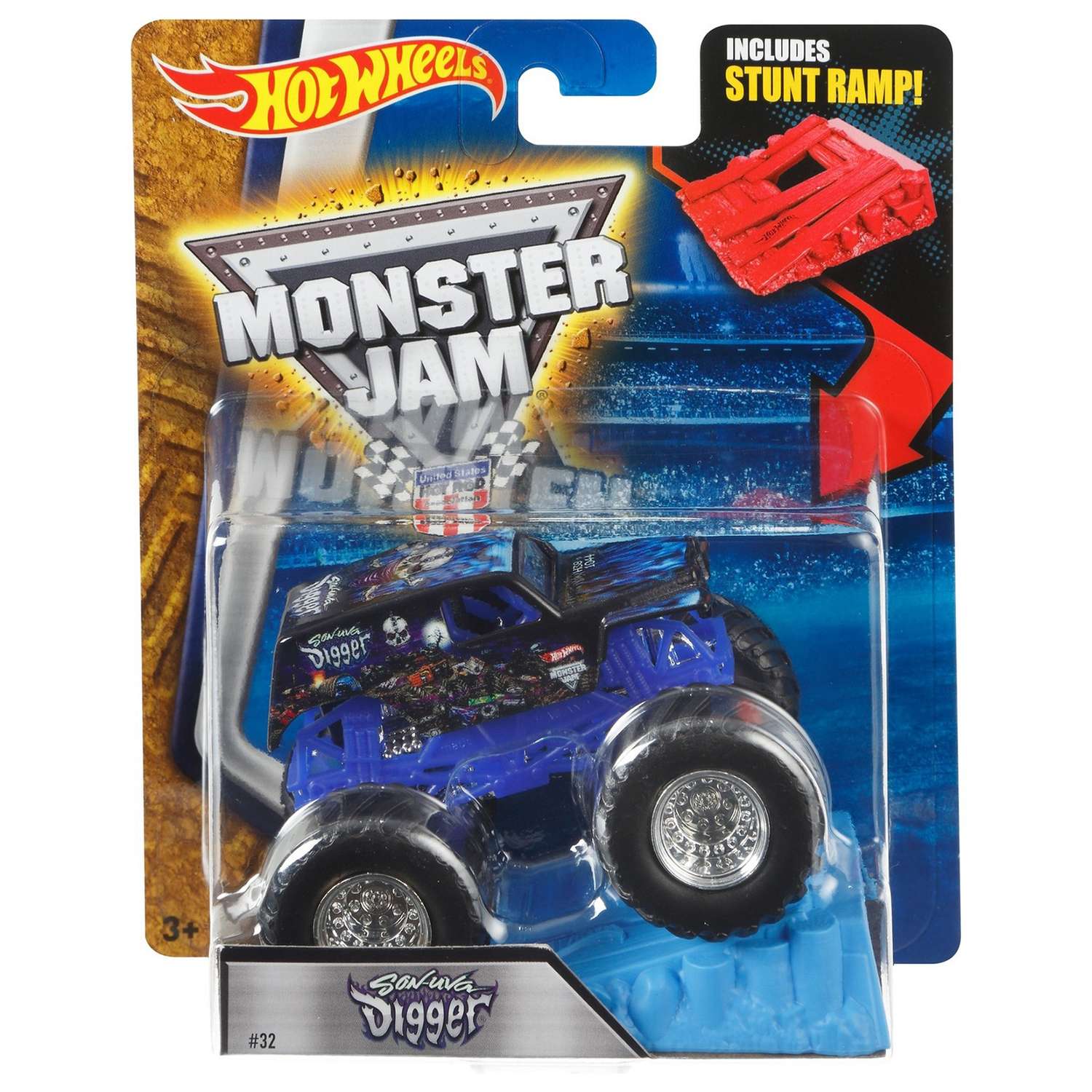 Машина Hot Wheels Monster Jam 1:64 Сон-Ува Диггер W4152 21572 - фото 2