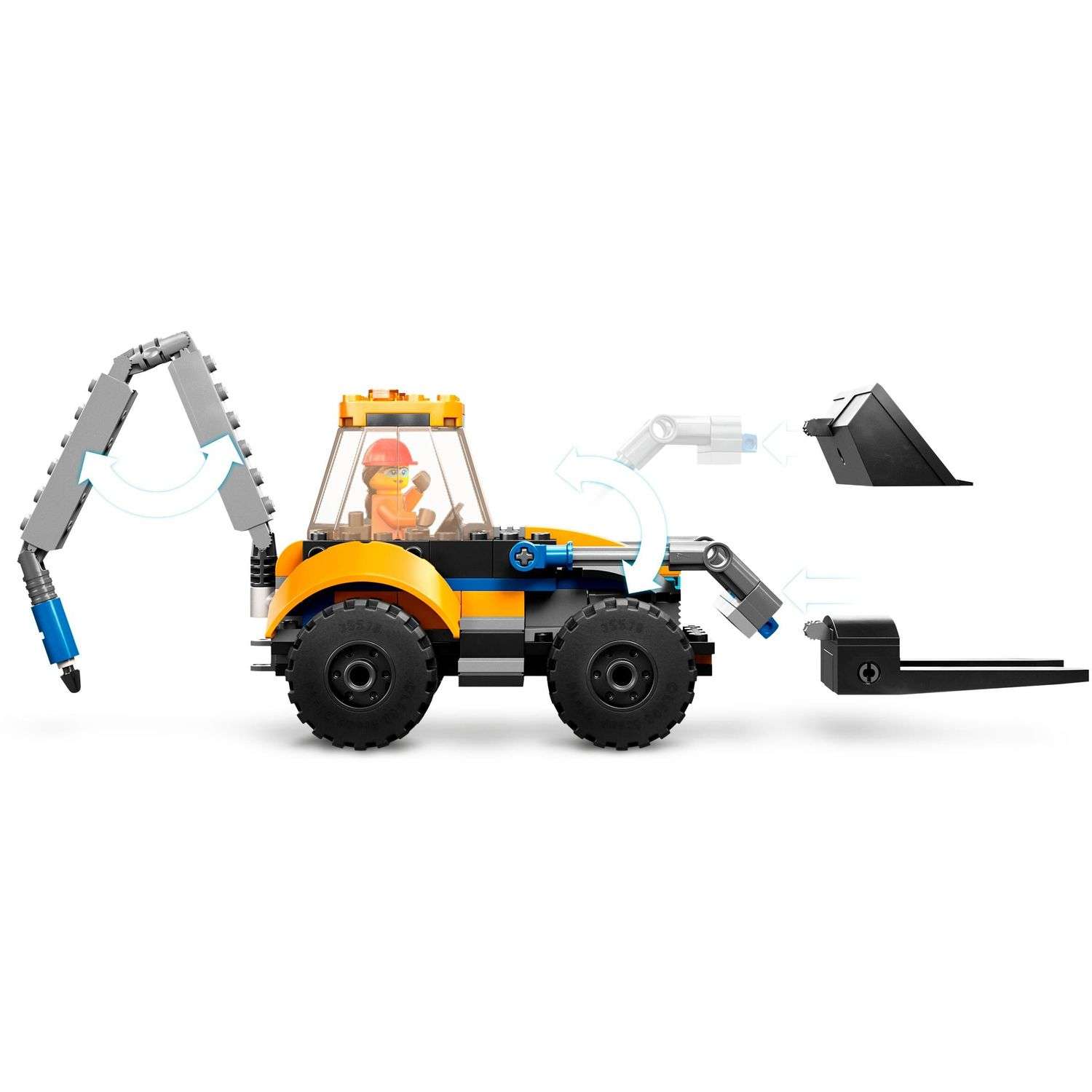 Конструктор LEGO Строительный экскаватор 60385 - фото 6