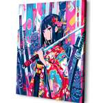 Картина по номерам Art sensation холст на подрамнике 40х50 см Аниме девушка в кимоно
