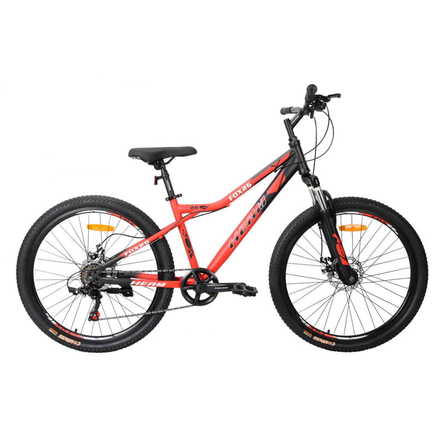 Велосипед горный Heam fox 26 - 15р чёрный/красный - фото 1
