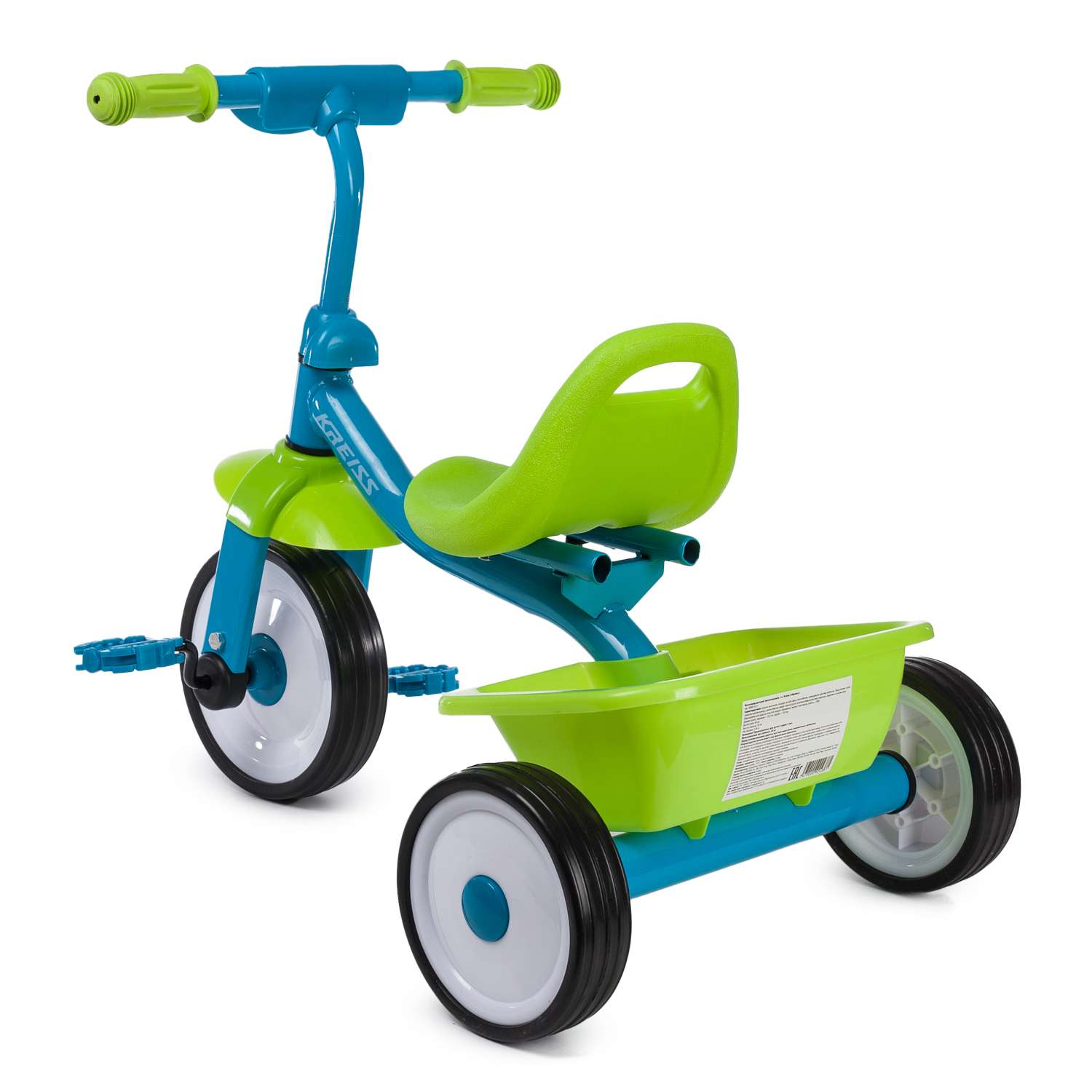 Велосипед трехколесный Kreiss сине-зеленый - фото 3