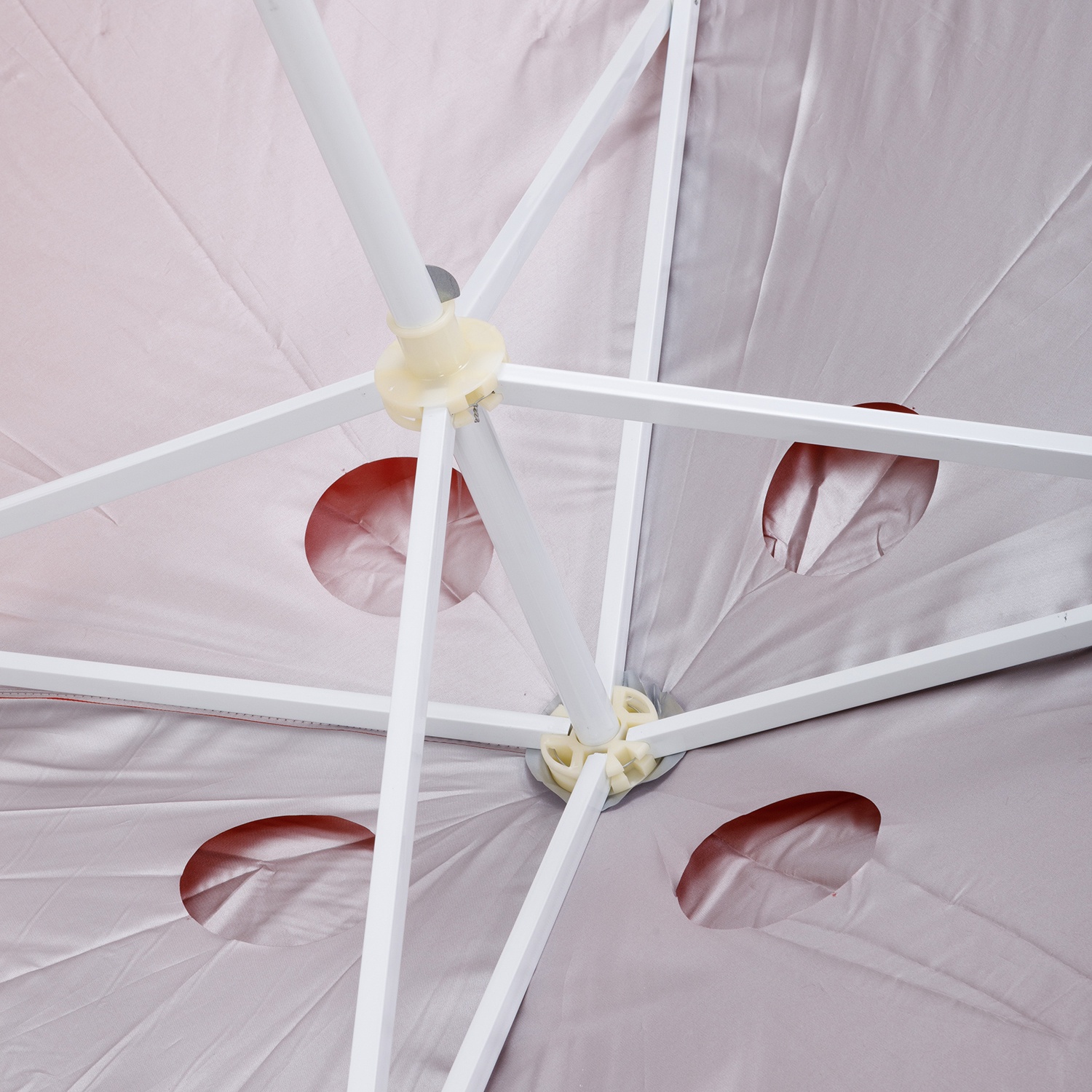 Зонт пляжный BABY STYLE большой от солнца с клапаном туристический 2х2 м плащевка красный - фото 2