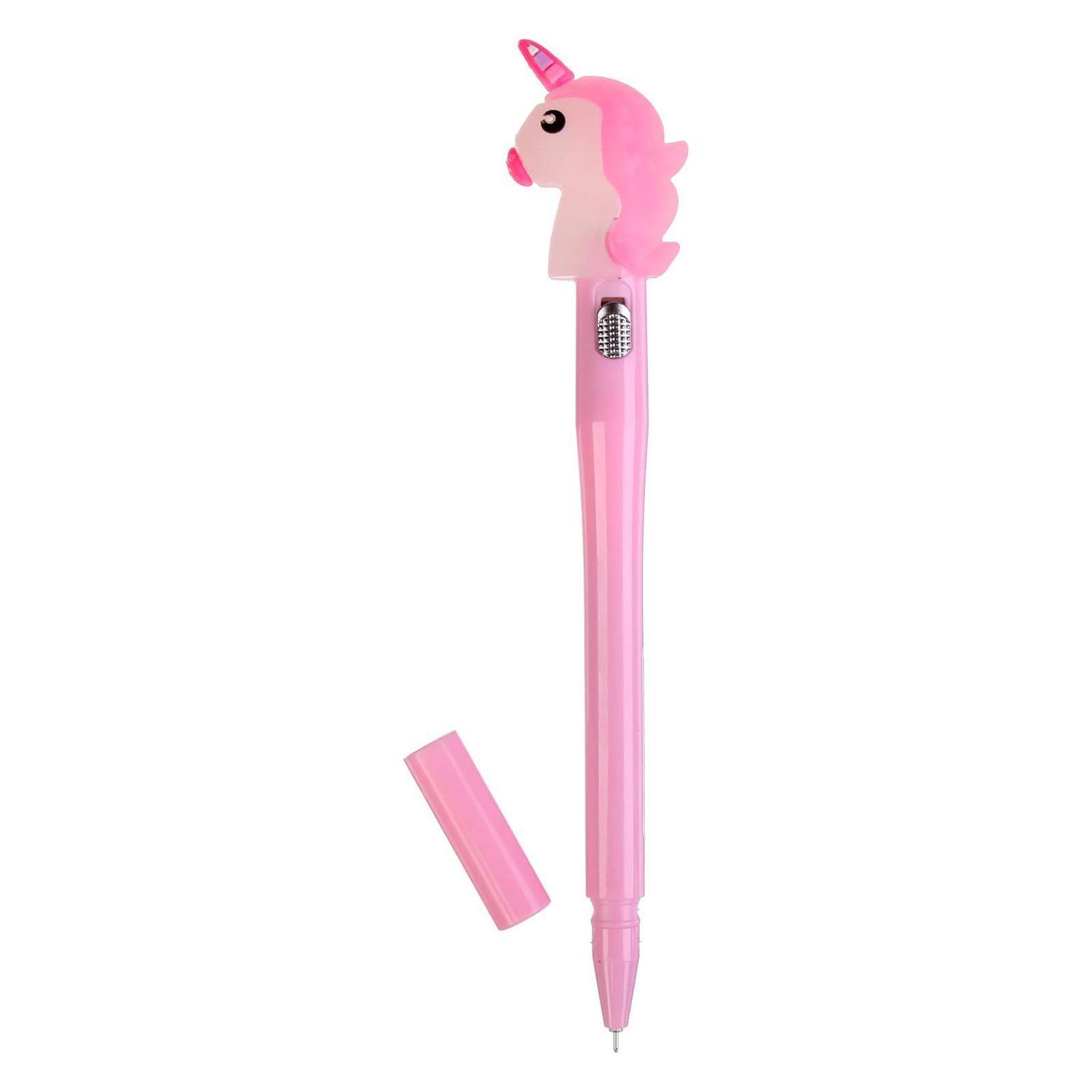 Ручка Calligrata гелевая прикол с лампочкой «Единорог» розовая - фото 2