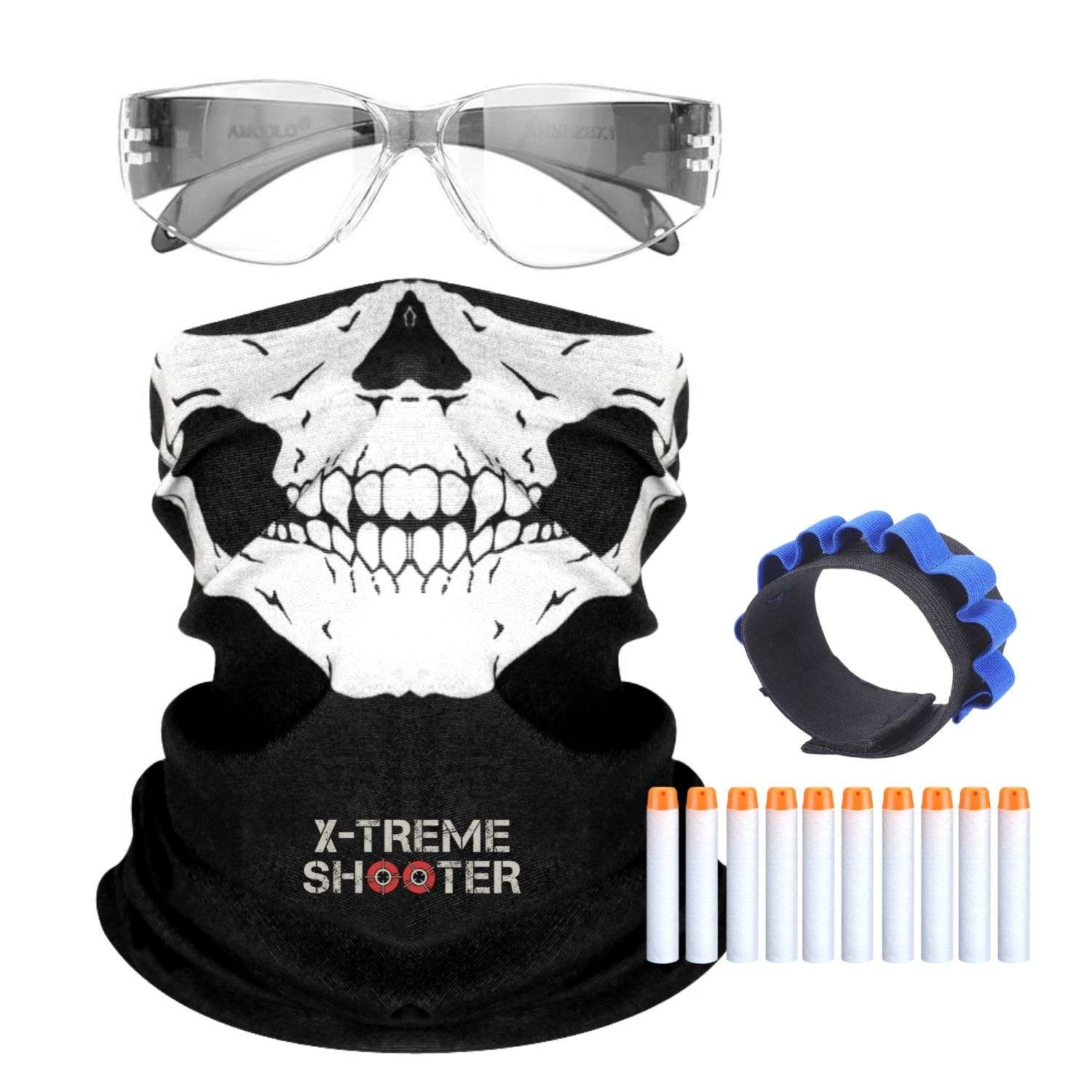 Набор X-Treme Shooter маска очки патронташ патроны - фото 1