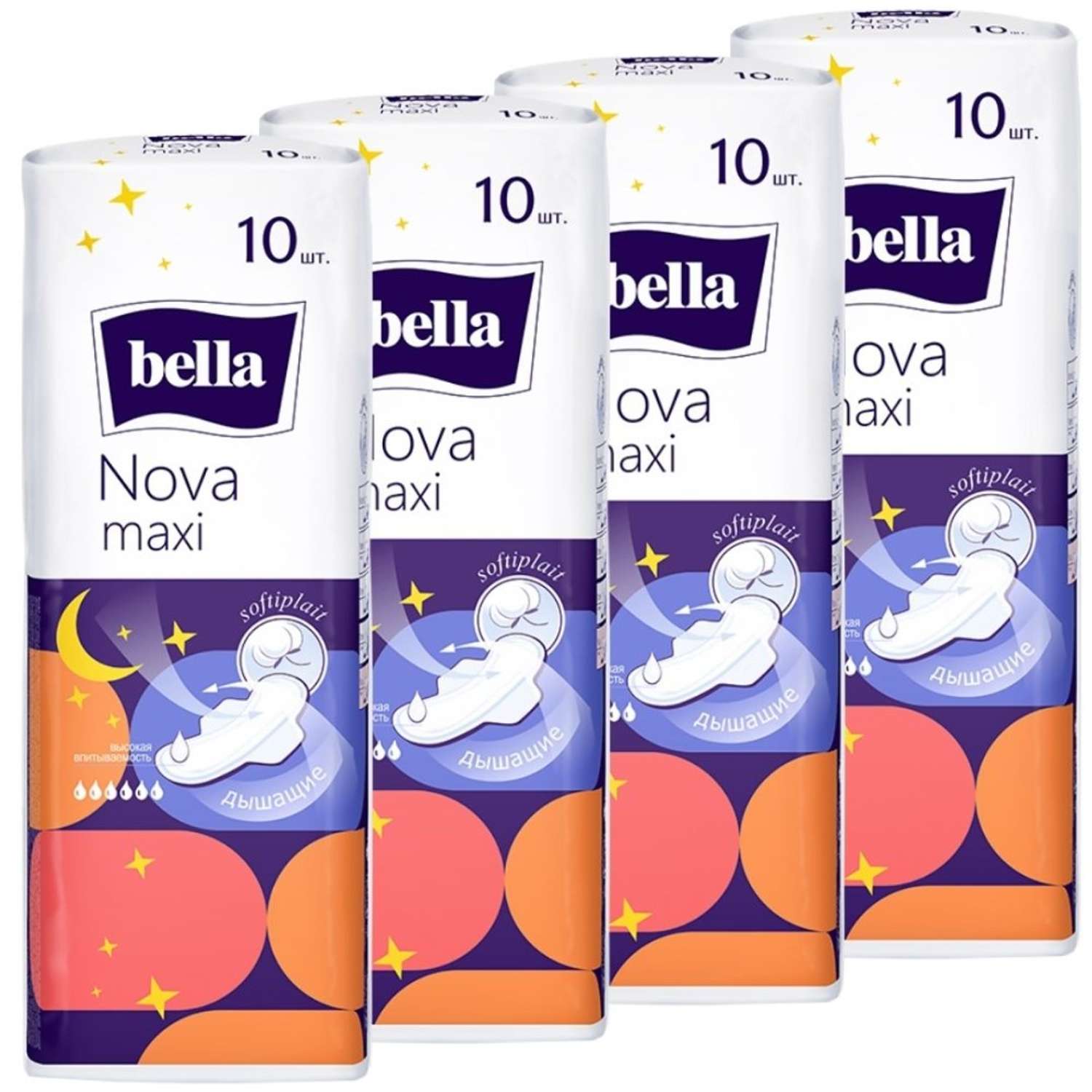 Прокладки гигиенические BELLA Nova maxi 10шт. х 4 уп. - фото 1