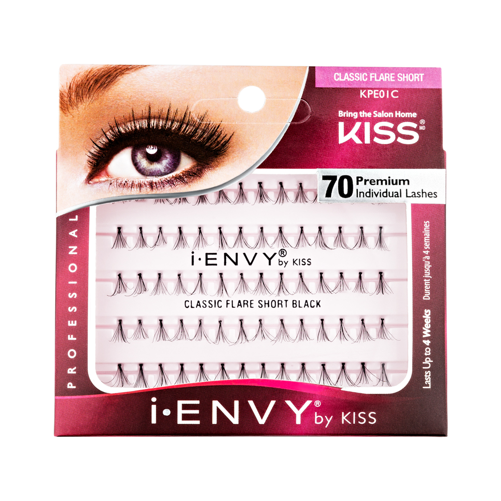 Накладные ресницы Kiss IEnvy Классика Длина короткая Черные 70шт. KPE01C - фото 1