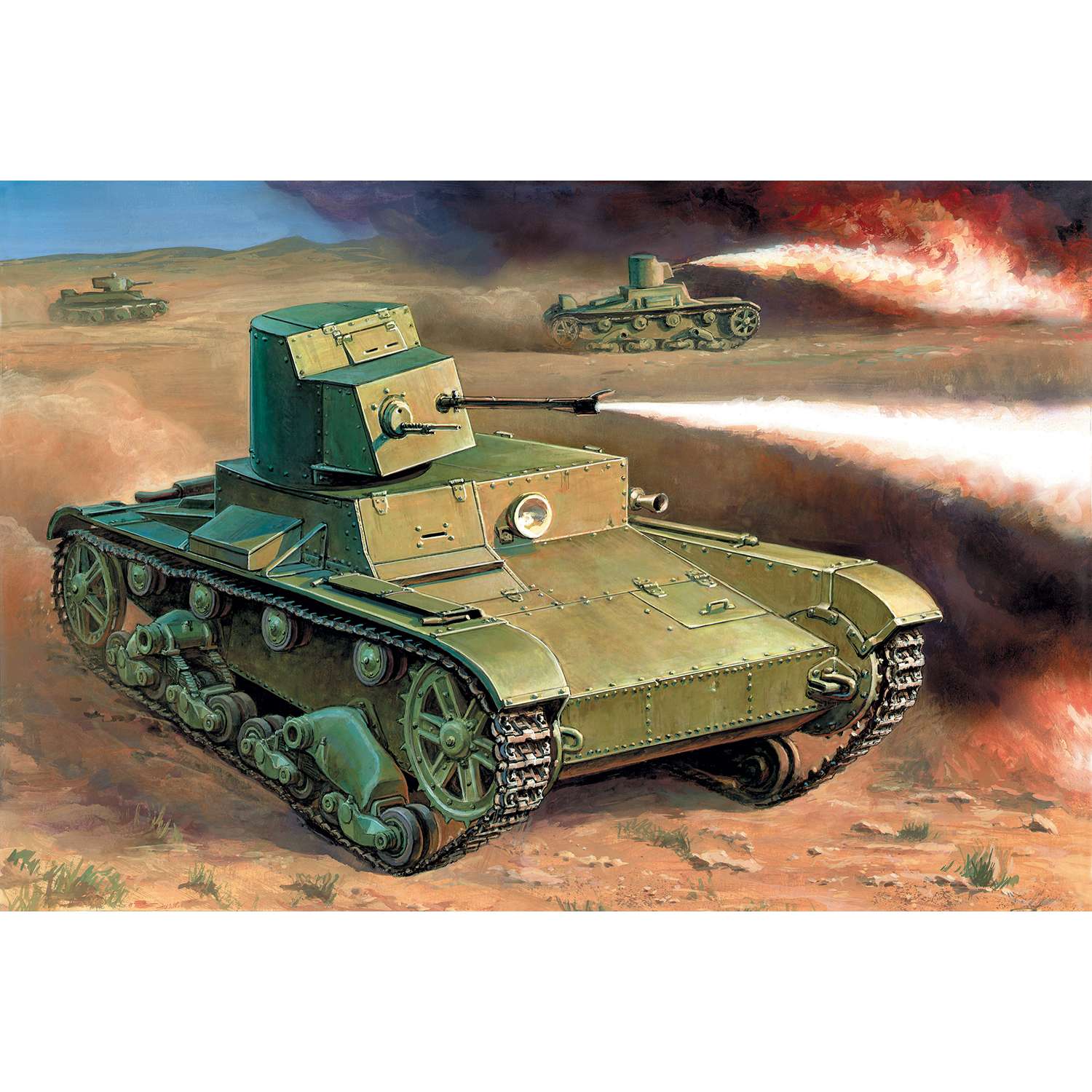 Модель для сборки Звезда Советский огнеметный танк Т-26 6165 - фото 5
