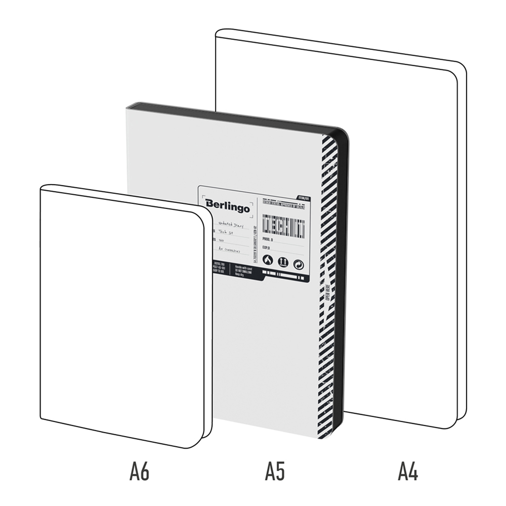 Ежедневник Berlingo недатированный А5 136 листов Tech it кожзам черный срез с рисунком - фото 8