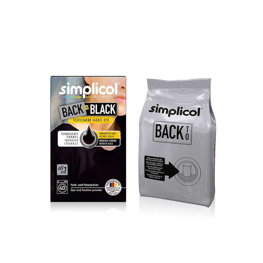 Текстильная краска Simplicol Back To Black для восстановления цвета черная 400гр - фото 1