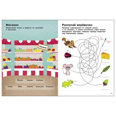 Книга СТРЕКОЗА Игры раскраски головоломки Образец карточек