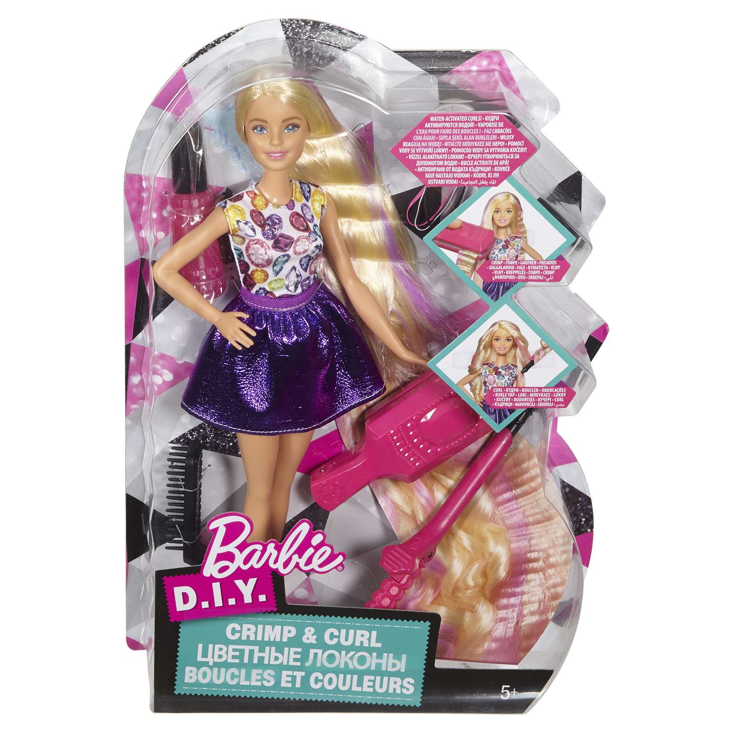 Набор игровой Barbie Цветные локоны DWK49 - фото 2