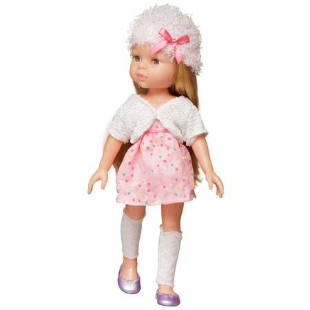 Кукла ABTOYS Времена года 30 см в розовом платье белой кофте болеро и розовой шапке