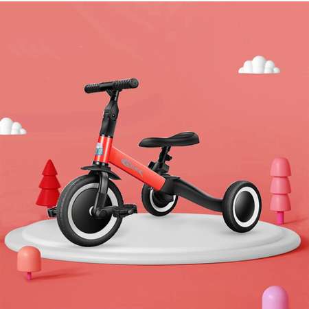 Беговел M-yoyo Детский трехколесный велосипед - беговел красный