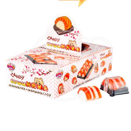 Мармелад жевательный Fun Candy Lab с маршмеллоу со вкусом клубники СушиНЯМА 20 штук по 15 г
