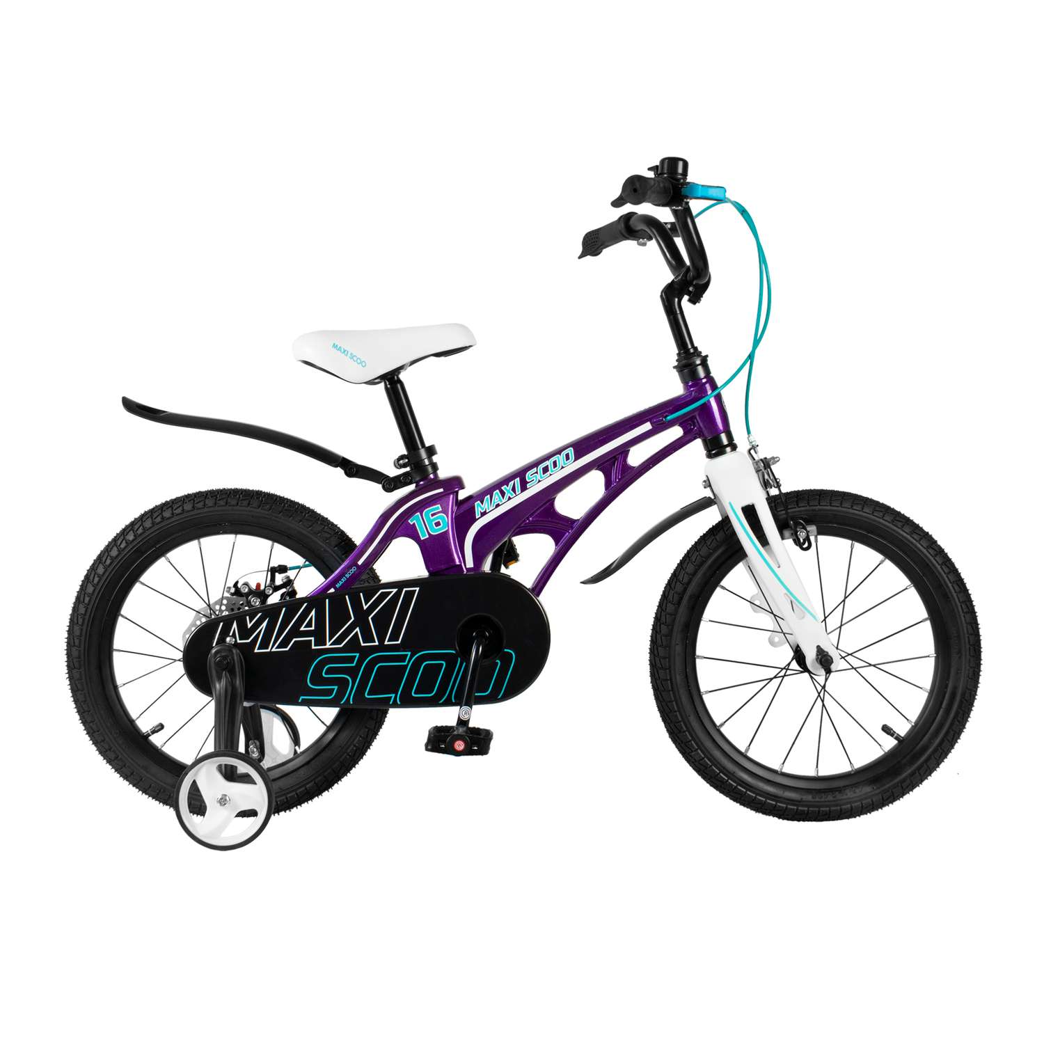 Детский двухколесный велосипед Maxiscoo Cosmic стандарт 16 фиолетовый - фото 1