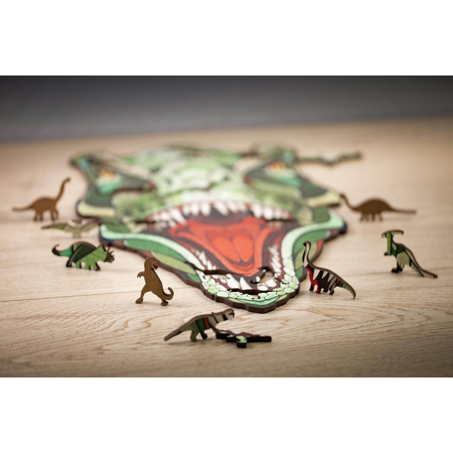 Деревянный пазл Eco Wood Art (EWA) Тираннозавр T-REX XL 40x24 см - фото 5