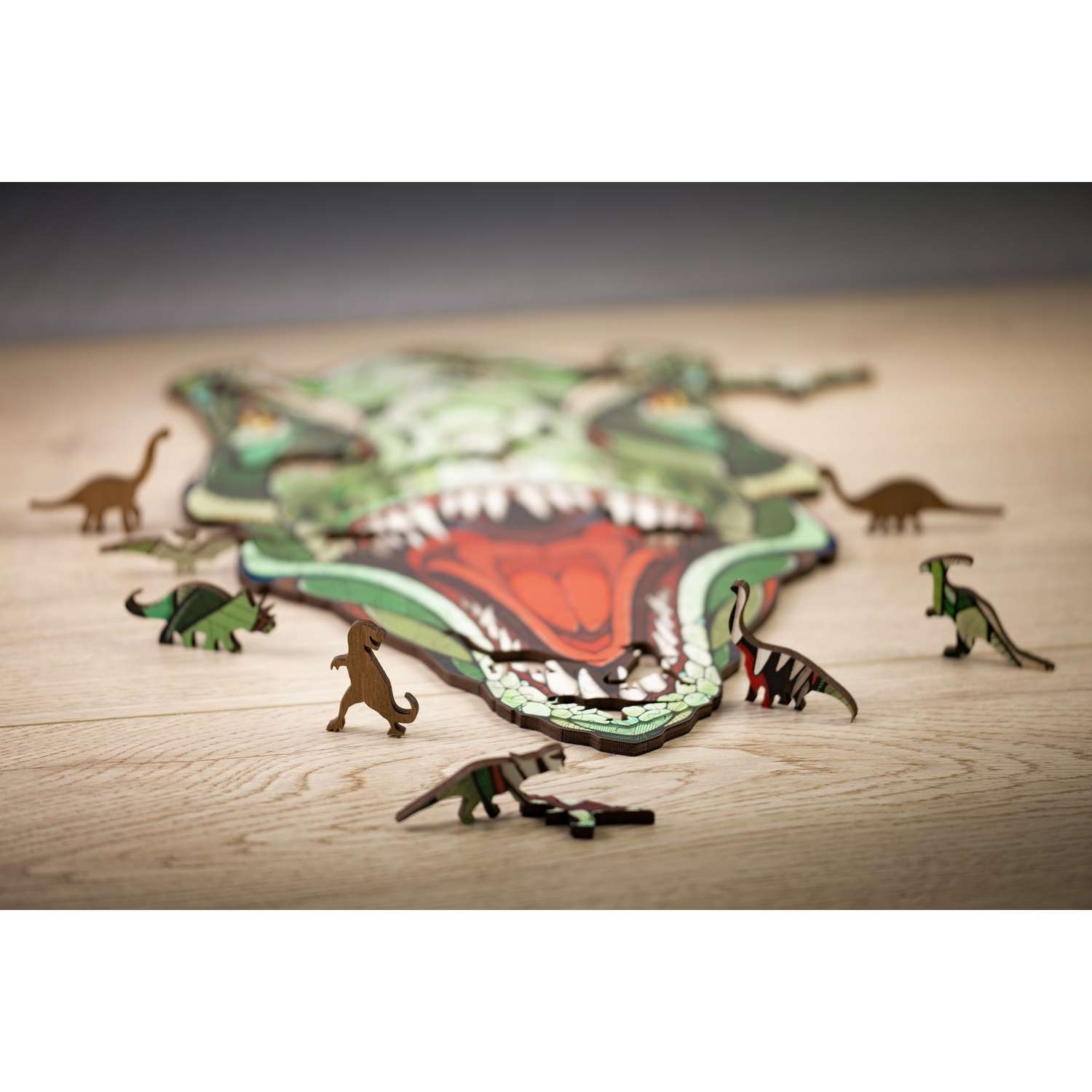 Деревянный пазл Eco Wood Art Тираннозавр T-REX XL 40x24 см - фото 5