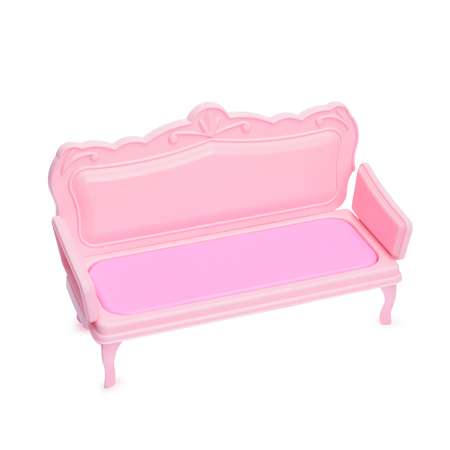 Набор мебели Огонек диван с журнальным столиком розовые