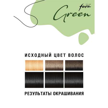 Краска для волос безаммиачная FARA Eco Line Green 1.0 черный