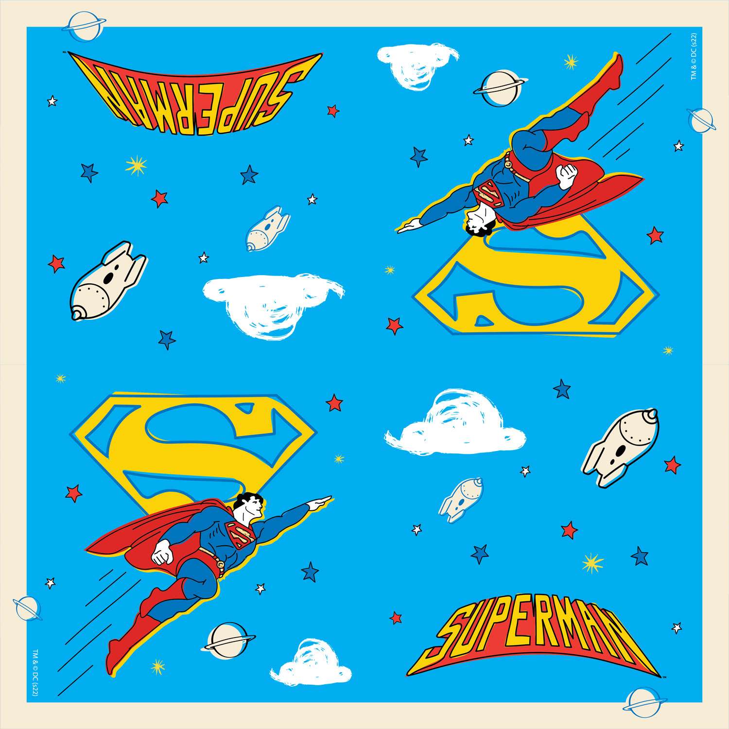 Салфетки бумажные ND PLAY Superman желтый лого 33х33 см 40 шт - фото 2