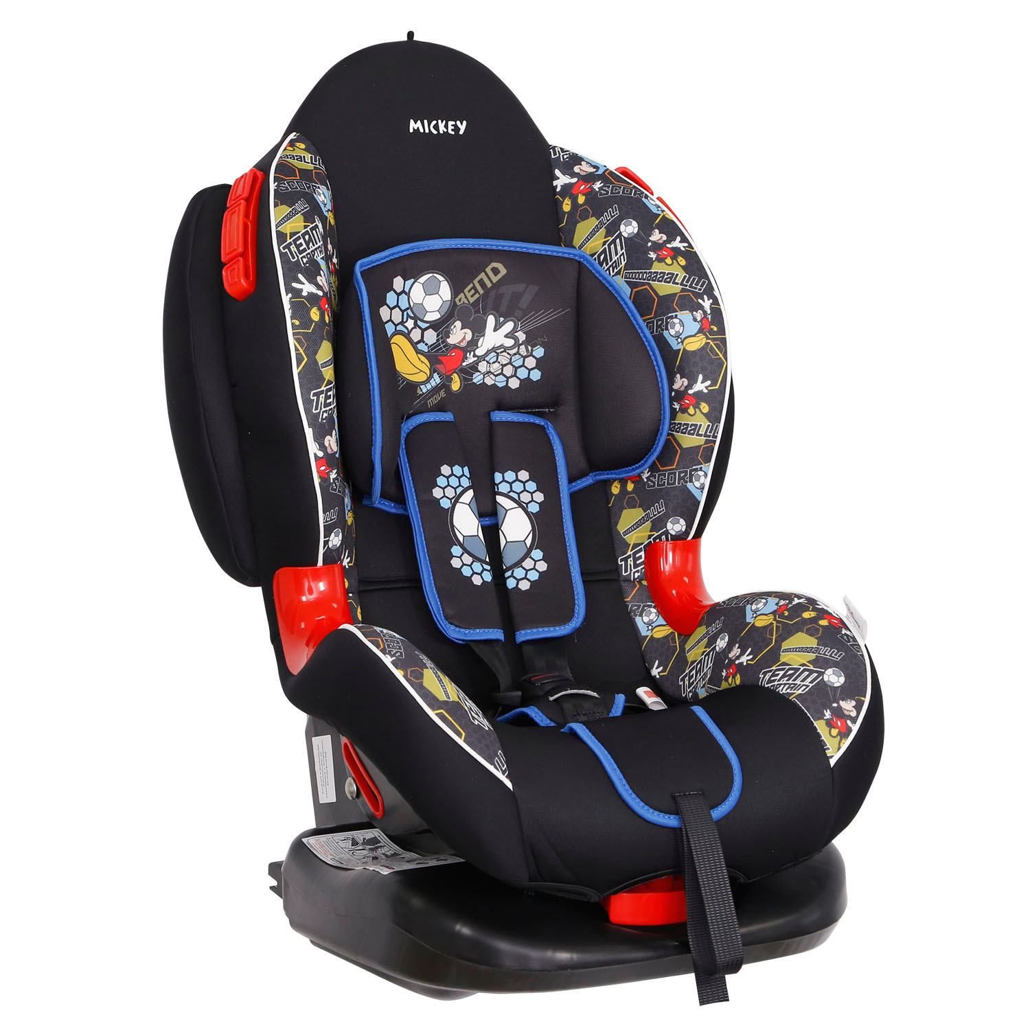 Автокресло SIGER Disney Кокон Isofix Микки Маус Футбол Черный - фото 1