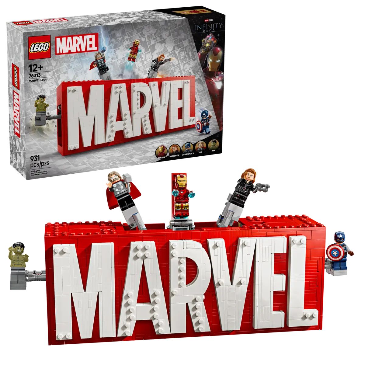 Конструктор LEGO Логотип и минифигурки Marvel 76313 - фото 1