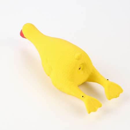 Игрушка Пижон пищащая для собак из латекса «Гусь» 19 см жёлтая
