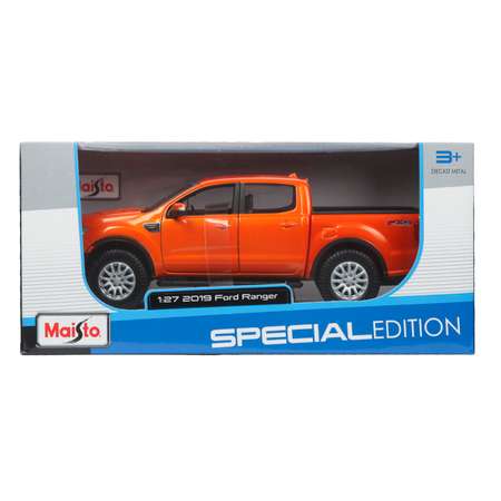 Машина MAISTO 1:24 Ford Ranger 2019 Оранжевая 31521