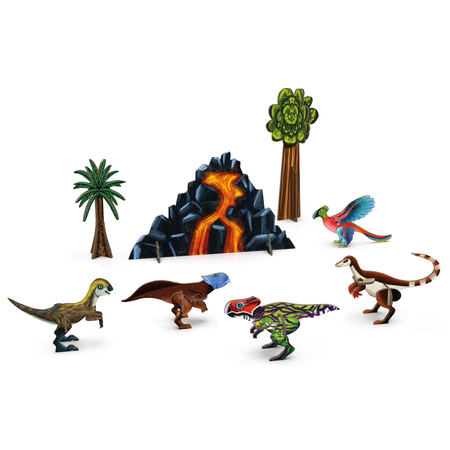 Сборные 3Д модели КУВЫРКОМ Самые маленькие динозавры