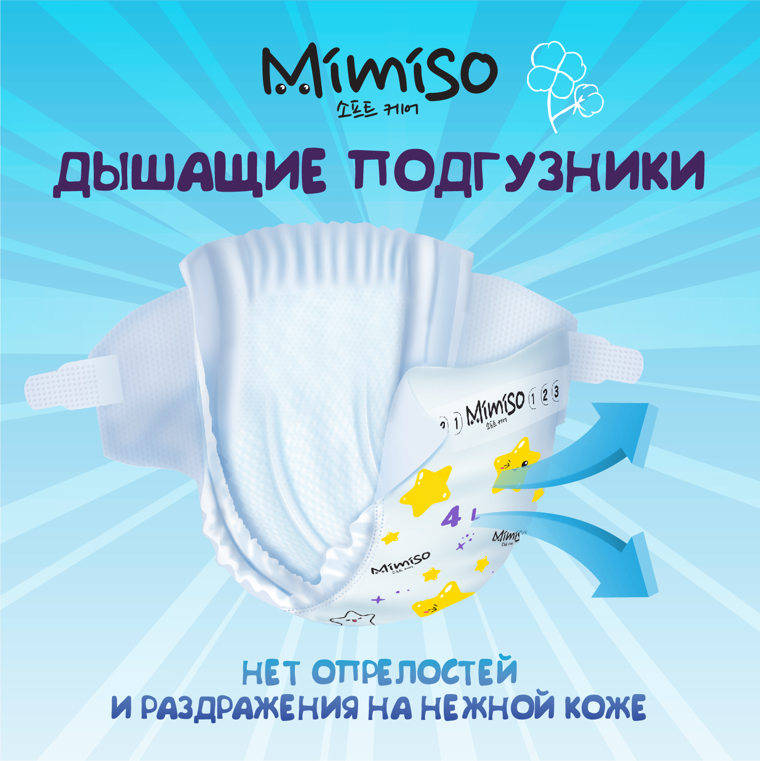 Трусики Mimiso одноразовые для детей 4/L 9-14 кг mega-pack 84шт - фото 3
