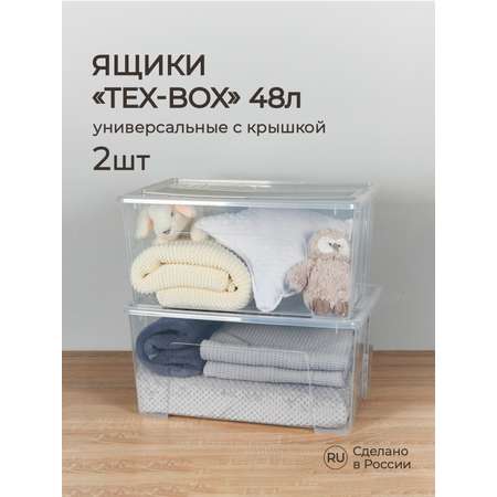 Комплект ящиков Econova для хранения TEX-BOX 48л 57х38х27.2см х2 шт.