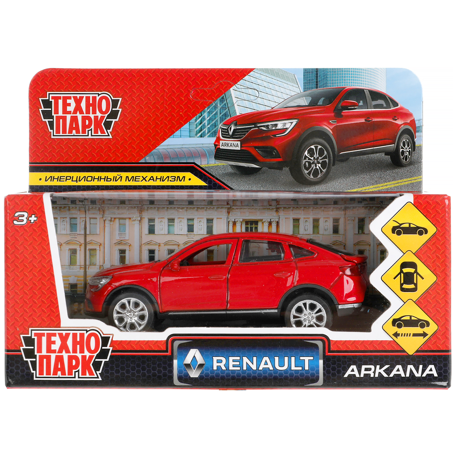 Машина Технопарк RENAULT ARKANA 12 см красный 313456