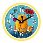 Часы АлмазНН настенные круглые желто-белые 22.5 см