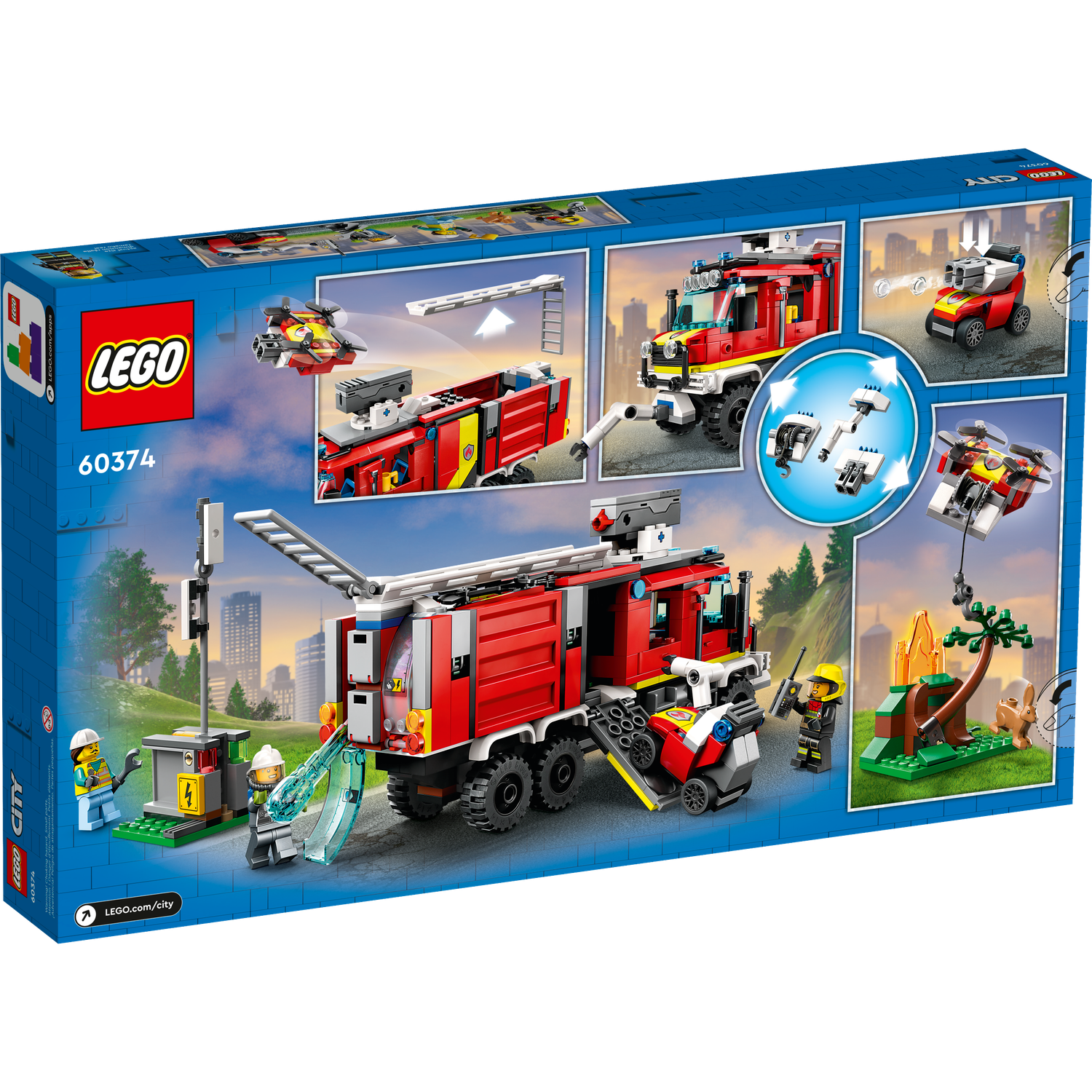 Конструктор LEGO City Fire «Пожарная машина» 502 детали 60374 - фото 12