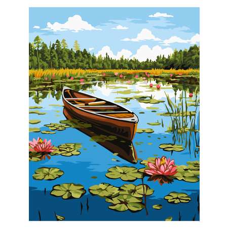 Картина по номерам Art sensation холст на подрамнике 40х50 см Спокойный пруд