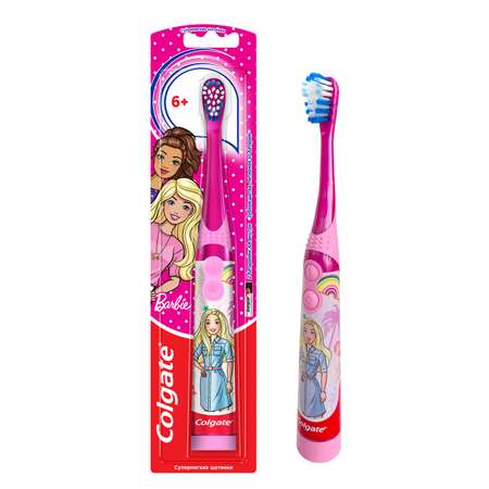 Зубная щетка Colgate Barbie супермягкая электрическая Розовая