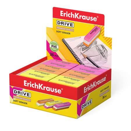 Ластик ErichKrause Drive в ассортименте 35779