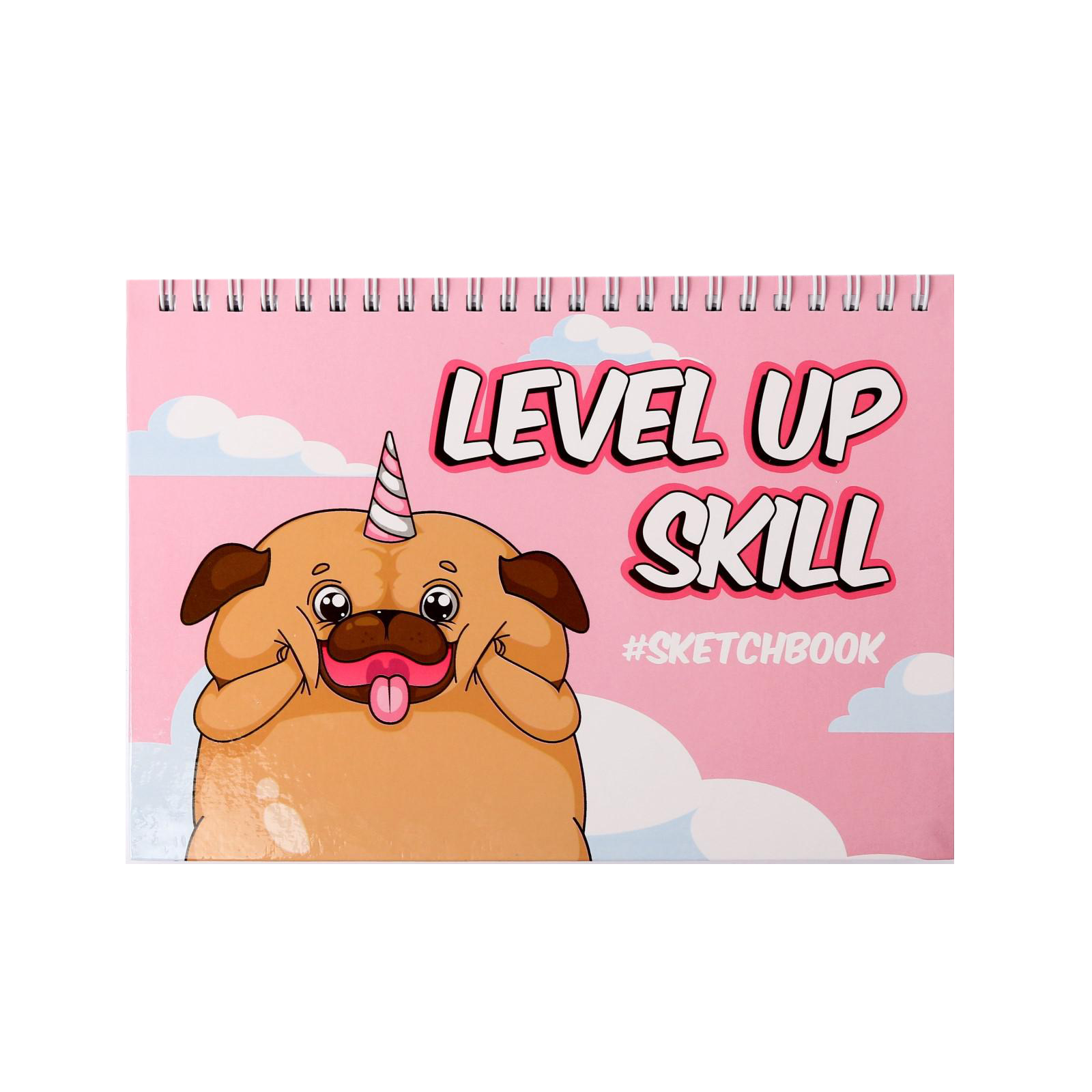 Скетчбук ArtFox горизонтальный на гребне Level up skill А5 80 листов - фото 1