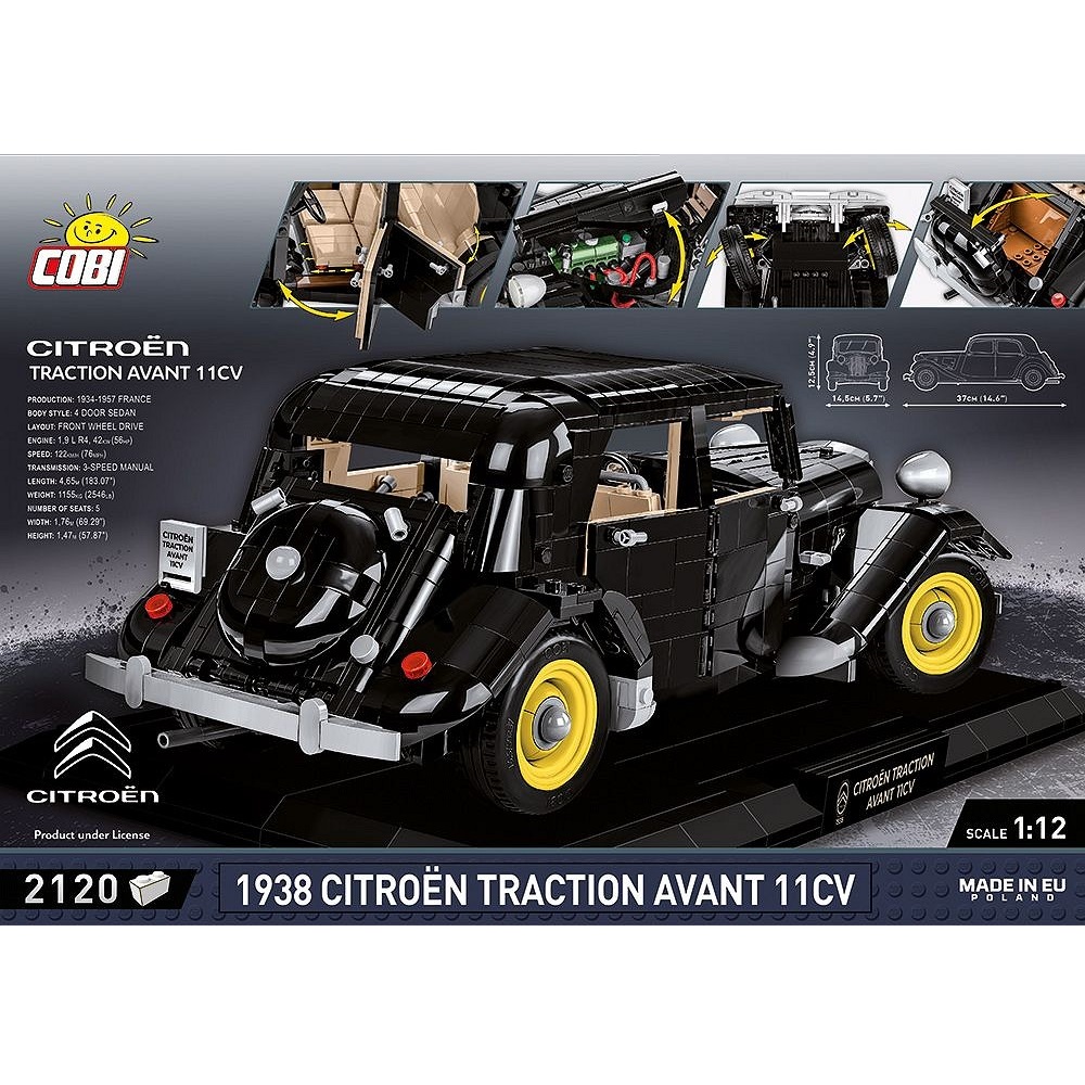 Конструктор COBI Автомобиль Cars Citroen Traction Avant 11CV 1938 E - фото 14