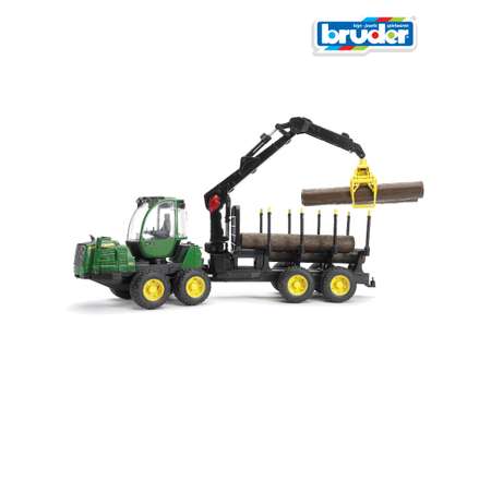 Игрушка BRUDER Трактор John Deere 1210E с прицепом и аксессуарами