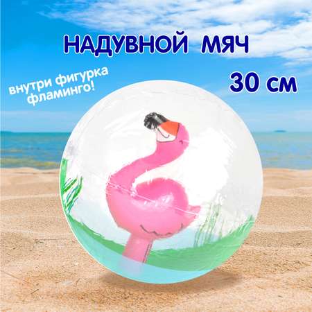 Мяч для плавания Amico 45 см фламинго