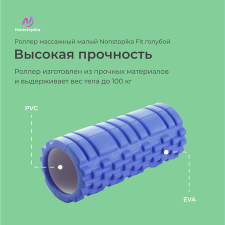 Ролик массажный малый ZDK Nonstopika FIT синий 30 см