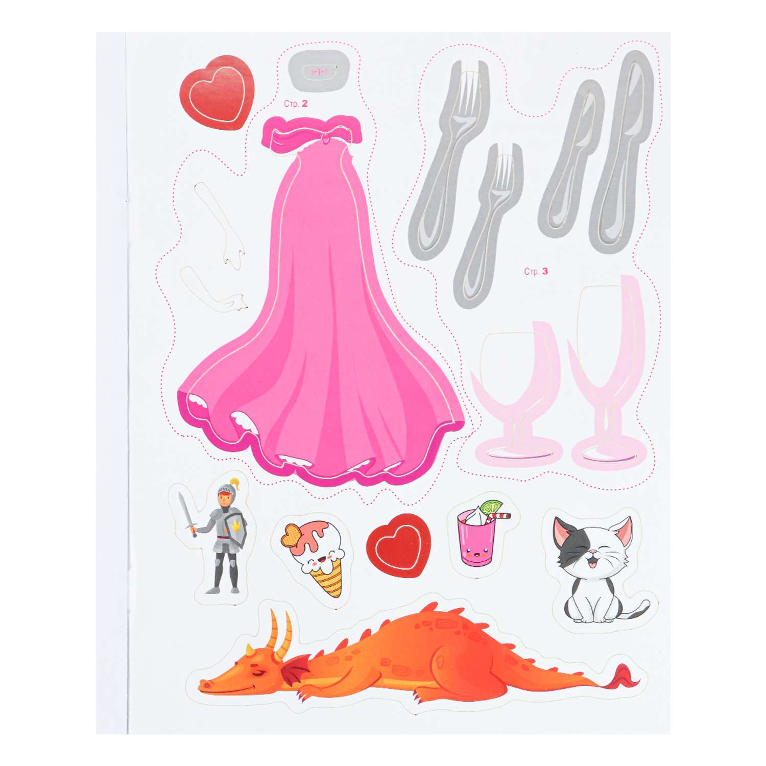 Развивающая брошюра Bright Kids с наклейками Princesses А5 4 листа - фото 5