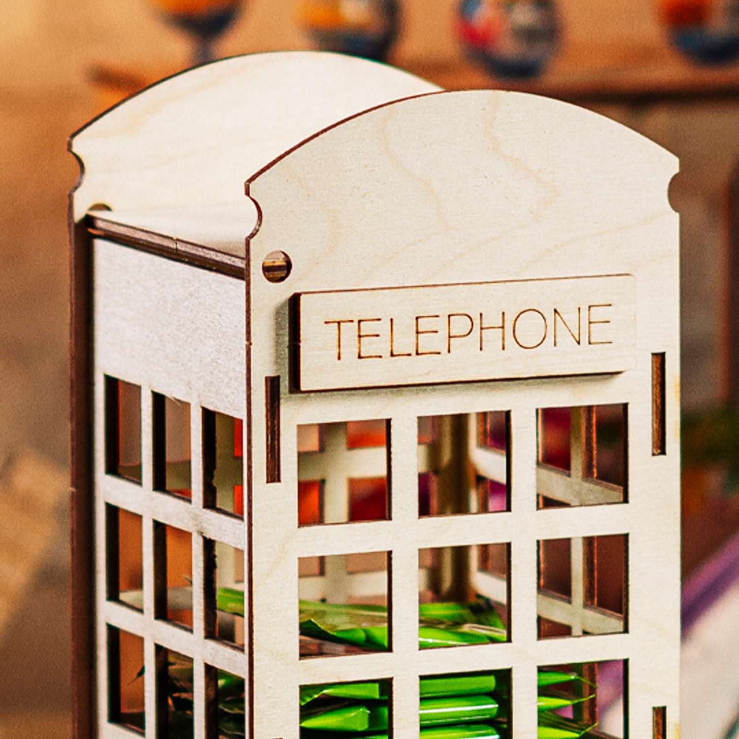 Конструктор из дерева LORI Чайный домик Телефонная будка - фото 5