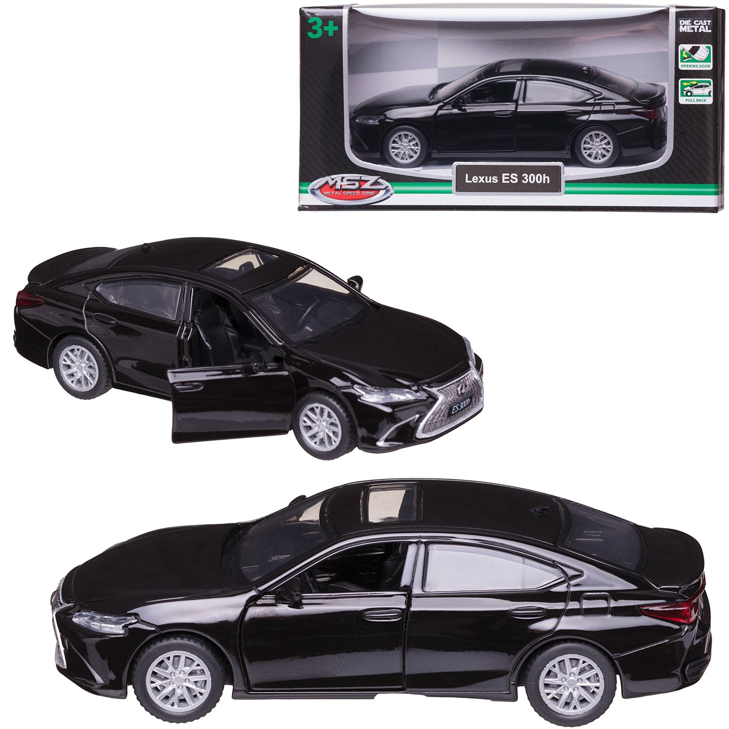 Автомобиль Abtoys Lexus MSZ 1:43 инерционный черный WE-15971B - фото 1