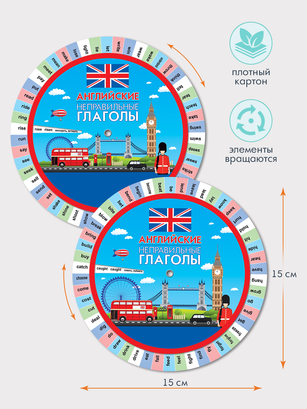 Набор шпаргалок Открытая планета Английские неправильные глаголы - фото 3